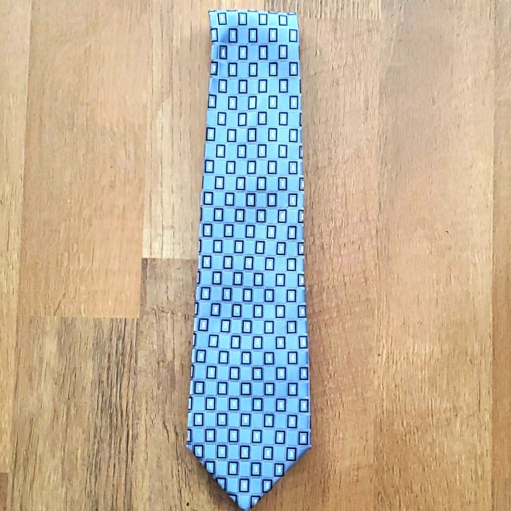 Fabio Fazio steel‎ blue tie